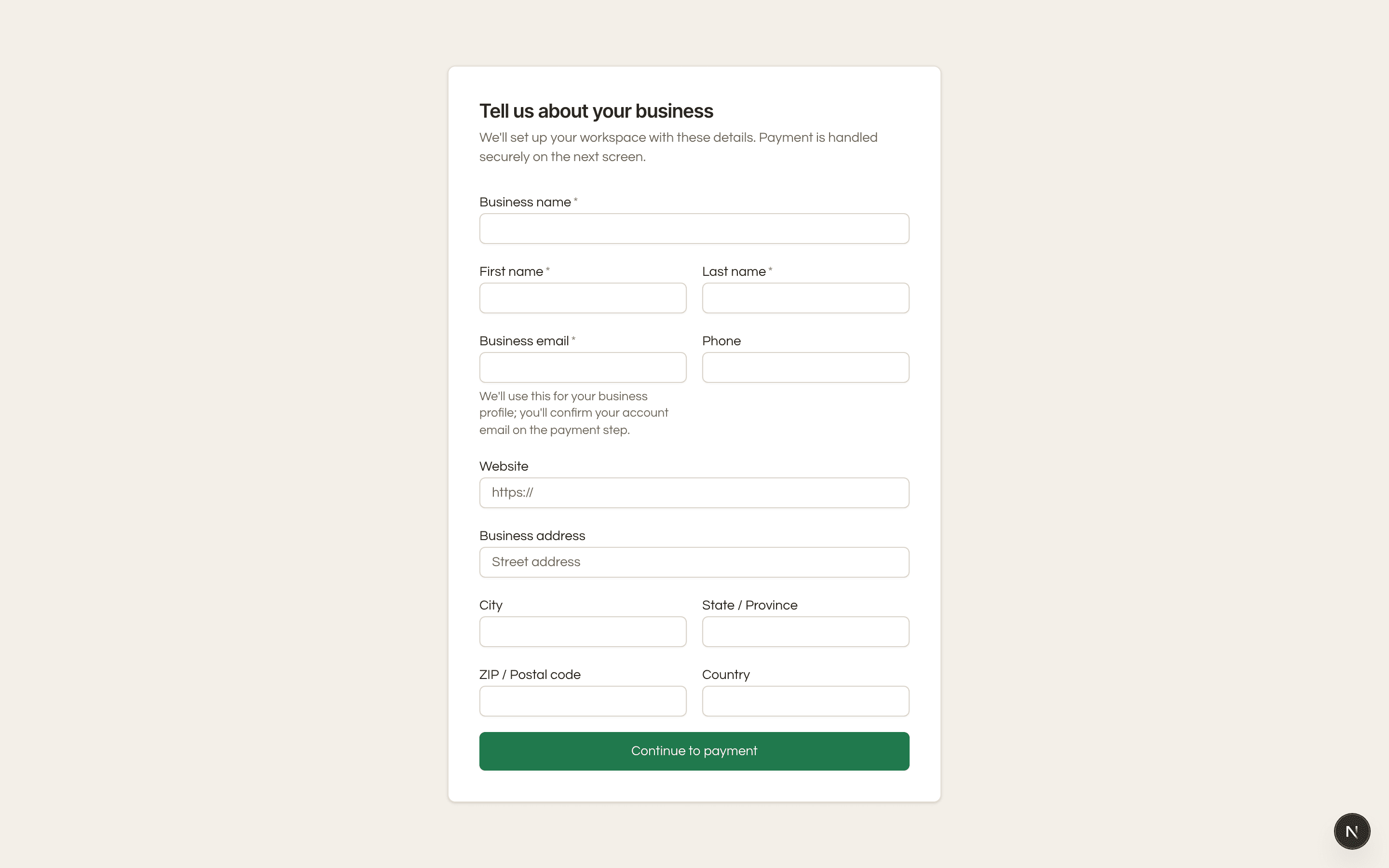 A public checkout link that does the paperwork
